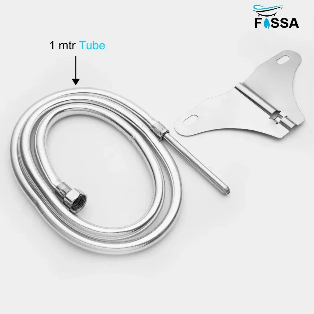 Straight Jet Spray with Heavy PVC Hose Pipe 1 Meter for Toilet-2